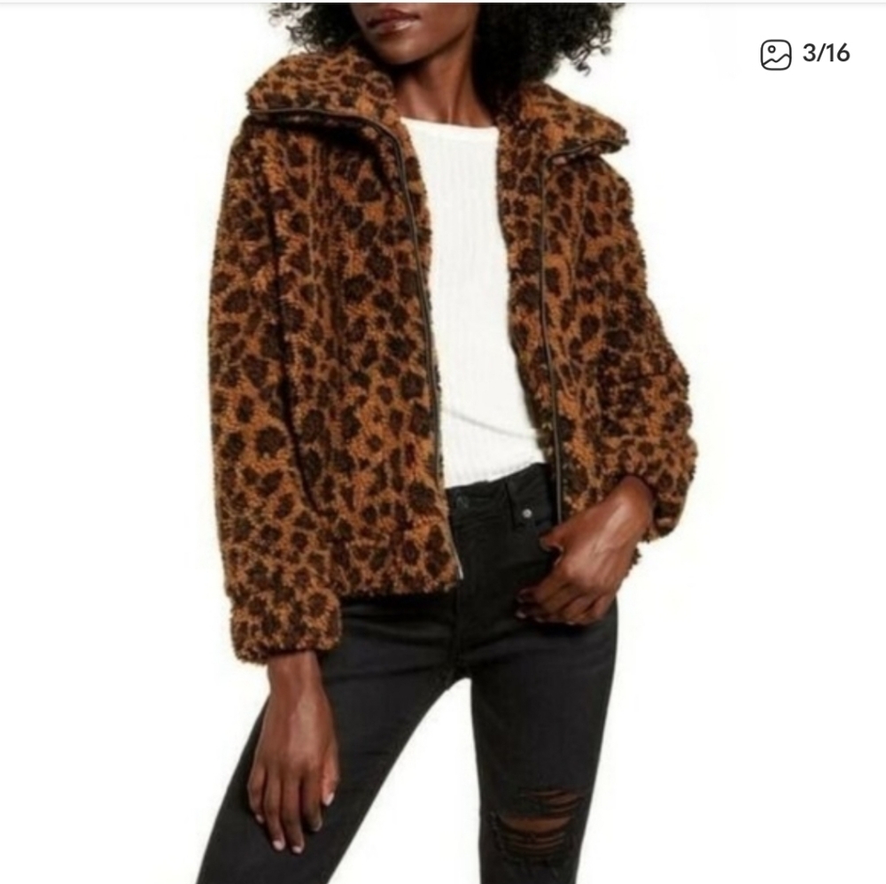 BB Dakota Leopard Teddy Jacket